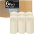 HomeLights Pillar Candles - 2.7x6 inch | 60 Hours Burning, 6 Count - White Unscented Smokeless European Pillar Candles - Perfect for Wedding, Part...