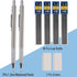 1.3 mm Mechanical Pencil Set with 4 Tubes Lead Refills,2 Eraser,1.3mm Mechanical Pencils,Metal Drafting Pencil, Lead Holder,Drawing Mechanical Pen...