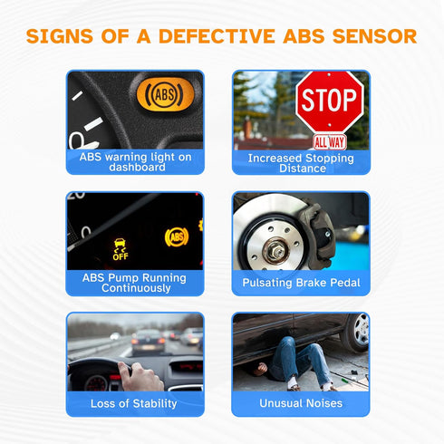 Rear Center ABS Wheel Speed Sensor fit for 1999 2000 2001 2002 2003 2004 Dodge Dakota, Durango, 1999-2005 Dodge Ram 1500 2500 3500 Truck Van Picku...