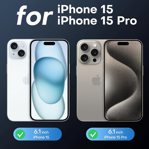 TAURI 2 Pack for iPhone 15/iPhone 15 Pro Screen Protector Tempered Glass, Sensor Protection, Dynamic Island Compatible, Case Friendly, 6.1"......