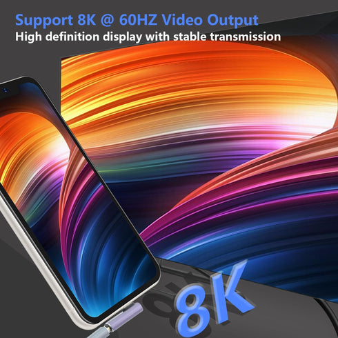 RIIEYOCA 8K 90 Degree USB C 4.0 Male to Female Adapter, 240W 40Gbps Transmission Speed 8K 60HZ, LED Lights Designed for Tablets, Laptops, Phones, ...