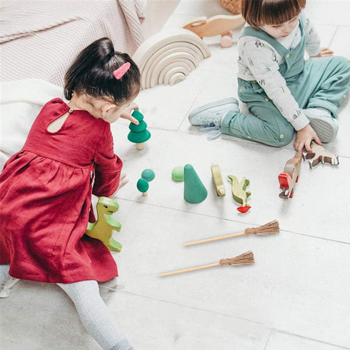 TOYANDONA 5pcs Dollhouse Miniature Broom Mini Broom Dollhouse Furniture Props Micro Landscape Decor...