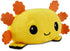 TeeTurtle - The Original Reversible Axolotl Plushie - Yellow + Black - Cute Sensory Fidget Stuffed Animals That Show Your Mood 4 inch...