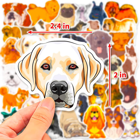 50Pcs Cute Dog Stickers Pack, Waterproof Vinyl Puppy Stickers for Water Bottle, Laptop, Suitcase, Bicycle, Notebooks, Diary, Scrapbooking, Kawaii ...