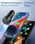 USB C Car Charger, OKRAY 36W Fast Charging Cigarette Lighter Adapter USB Type C PD3.0+QC3.0 Dual Ports Car Charger with 6 Feet USB-C to USB-C Cabl...