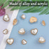 20 Pcs Faux Pearl Buttons, Gold Retro Vintage Pearl Buttons Heart Buttons Sew on Buttons Embellishments for DIY Crafts, 25mm+18mm...