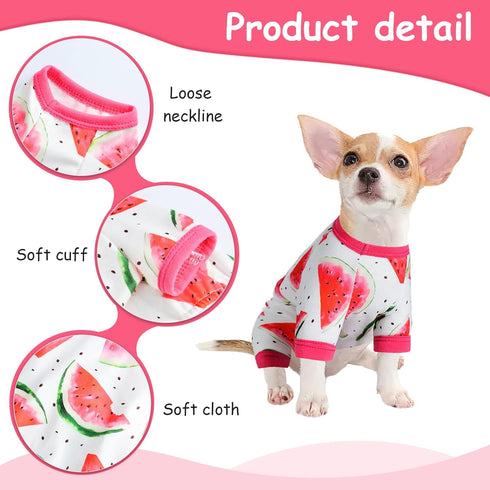Dog Pajamas for Small Dogs Girl Boy Puppy Pjs Summer Pet Onesies for Chihuahua Yorkie Teacup Cute Soft Material Stretch Able Cat Clothes Outfit Ap...