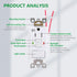 GFCI Outlet,Tamper Resistant GFCI Receptacle with Combination Switch,ETL Listed,Back &Side Wire,White (TR&WR15Amp)...