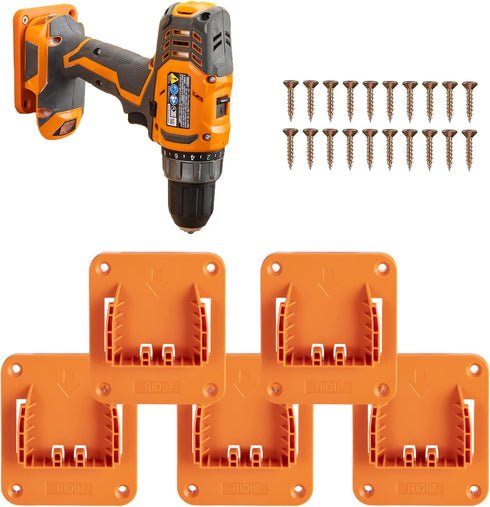 Tool Holder Mount for Ridgid AEG 18V Drill Tool Hanger Power Tool Storage -5 Pack...