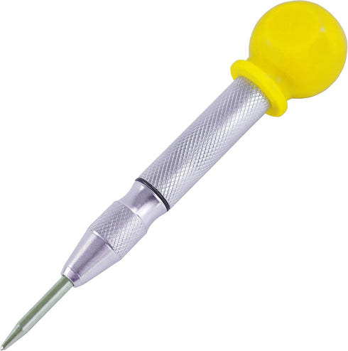 Segomo Tools 5 Inch Precision Diamond Knurled S2 Steel (58-60) Automatic Center Punch | Punch Tool | Spring Loaded Center Punch | Auto Center Punc...