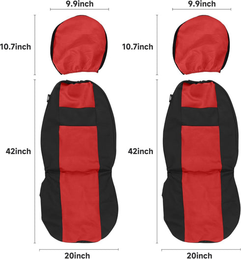 VarCozy Seat Covers for Car Front Pair, Breathable Cloth Front Car Seat Covers, Universal Cloth Seat Covers for SUV Sedan Van, Automotive Interior...