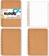 Koogel 4PCS Mini Spiral Notebooks, Spiral Journal Notepads Small Kraft Cover Notepads Ruled Pocket Notebooks for Note Taking Office School Supplie...