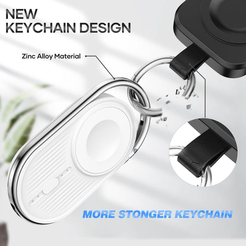 Portable Charger for Apple Watch - YoFeW 1200mAh Wireless Magnetic Power Bank, Travel Keychain Accessory Watch Charger for iWatch Series 9/8/7/6/5...