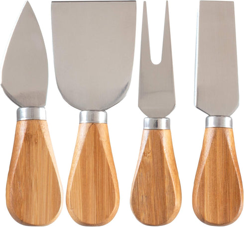 Totally Bamboo 4-Piece Cheese Tool Set, Charcuterie Board Accessories...