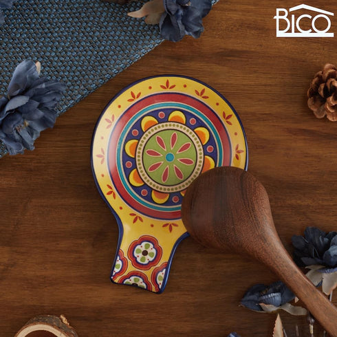 Bico Tunisian Ceramic Spoon Rest, House Warming Gift, Dishwasher Safe...