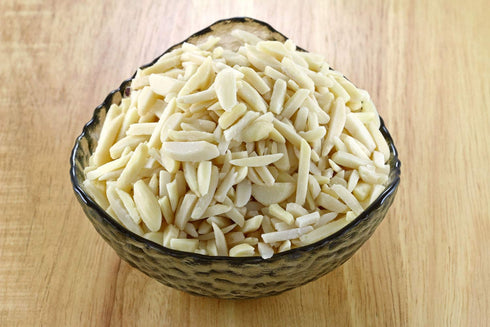 Food to Live - Blanched Slivered Almonds, 8 Ounces Chopped Raw Blanched Almonds, Unsalted, Vegan, Keto, Kosher, Bulk. High in Protein, Vitamin E, ...