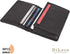 Leather Wallets for Men and Women Small Travel Bifold Card Holder Full Grain Black Nappa Leather...