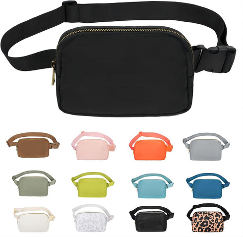 Waist Pack for Running Fanny Pack for Women and Men Gift Crossbody Belt Bag Bum Bag with Adjustable Strap for Sports for Men and Women Black...