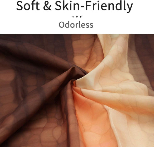 Gibelle Brown Striped Shower Curtain, Orange Copper and Pale Peach Abstract Fall Cool Glass Texture Vintage Ombre Design Bathroom Curtain Waterpro...