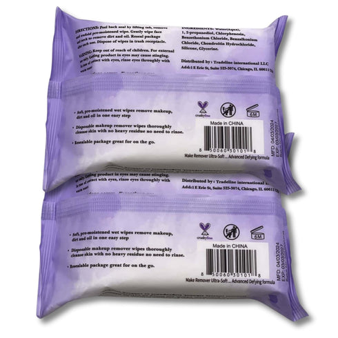 mivida Hypoallergenic Makeup Remover Wipes | 2 Pack of 25 Count | Facial Cleansing Makeup Remover Face Wipes with Hyaluronic Acid | Fragrance Free...