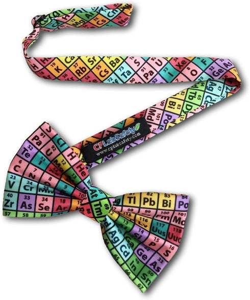 Periodic Table of Elements Chemistry Bow Tie, Rainbow, Microfiber...
