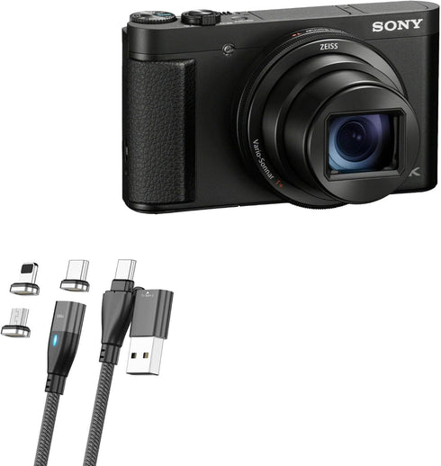 BoxWave Cable Compatible with Sony Cyber-Shot DSC-HX99 - MagnetoSnap PD AllCharge Cable (100W), Magnet PD 100W Charging Cable USB Type-C Micro USB...