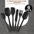 HANSGO 6PCS Silicone Spatula Set, Rubber Spatula High Heat-Resistant One Piece Seamless Design Cooking Spatulas Kitchen Utensils Set for Kitchen C...