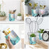WAVEYU Pencil Cup for Desk Cute, Pen Pencil Stand Holder, Office Desk Organizer for Men Women Ceramic Marble Makeup Brush Holder for Home, Green M...