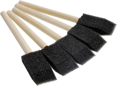 1 Inch Sponge Brushes for Painting DIY Crafts Foam Paint Brush with Wooden Handles for Staining Stencils Art Project Decoupage Acrylics Varnishes ...