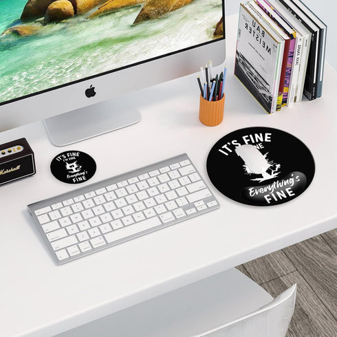 Large Mouse Pad with Wrist Rest Dia 9.45 inch, Mouse Pads for Desk, Cute Round Ergonomic Mouse Pad, Gel Mousepad Wrist Support for Computer Laptop...
