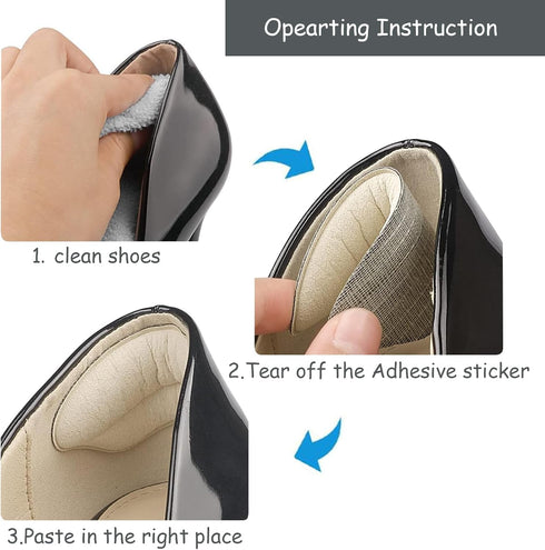 Heel Grips Liner,Heel Protectors for Shoes,Heel Cushions for Heel Pain Relief,Heel Pads for Shoes That are Too Big,Heel Lnserts for Womens, Mens (...