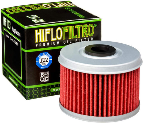 Hiflofiltro HF103 Premium Oil Filter, black...