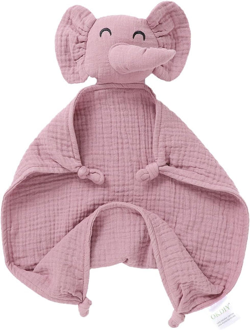 Organic Elephant Loveys for Babies,Muslin Baby Security Blankets for Babies,Soft Elephant Baby Snuggle Animals for Newborn,Newborn Baby Gift,Baby ...