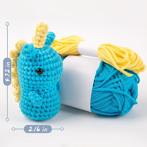 Moritakk Crochet Beginners Starter Kit - Beginner Crochet Kit, DIY Animal Knitting Supplies with Step-by-Step Video Tutorials - Dinosaur....