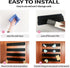 8 Pcs Black Felt Pin Board Bar Strips Bulletin Board ?Self-Adhesive Bulletin Board Bar Strips?Cork Boards for Walls with 35 Pushpins, for Paste No...