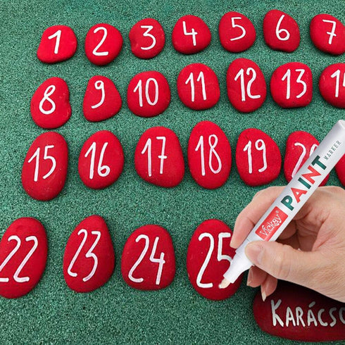 Vickay Paint Pens Marker White for Rock, Stone, Ceramic, Metal, Glass, Wood, Set of 6 Medium Tip Paint Markers High Volume Ink Water Resistant for...