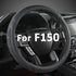 GIANT PANDA Car Steering Wheel Cover for Ford - F150 F250 F350 Expedition, (15.5-16 inches - Black+Gray Line)...