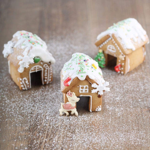 La Tartelette 3 Pcs Stainless Steel Christmas Mini House Mold Gingerbread Cookie Cutters Set Cupcake Chocolate Easter Gingerbread House Kit (Small...