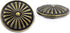 Bezelry 10 Pieces Flower Shield Metal Shank Buttons. 23mm (7/8 inch) (Antique Brass)...