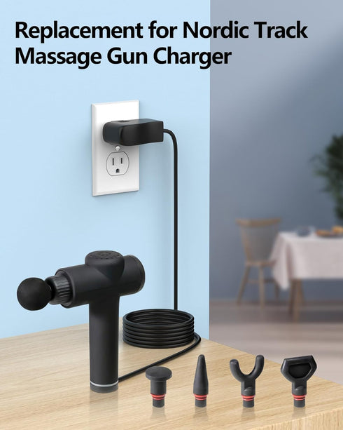 27V Massage Gun?Charger?Replacement for Nordic Track Massage Gun Charger for Nordic Track PulseTech NTPCGN20 Nordic Track Pulse Tech Percussion Th...