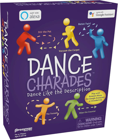 Pressman Dance Charades Game: Can Be Played with Included CD, Alexa Skills or Google Assistant...