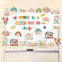 Boho Rainbow Classroom Decor Rainbow Bulletin Board Set Rainbow Clouds Star Heart Bulletin Board Boho Birthday Party Cutouts Motivational Rainbow ...