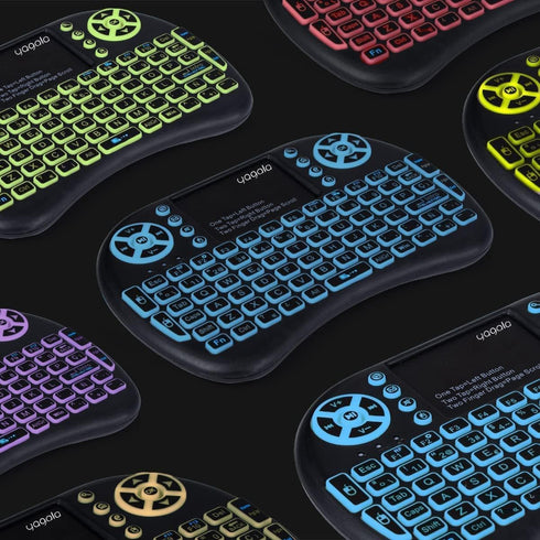Backlit Mini Keyboard Touchpad Mouse, Portable 2.4Ghz Mini Wireless Keyboard with Touchpad Work for iPad, PC, Android TV Box, Smart TV, Tablet and...