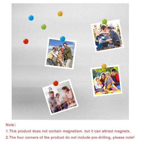 2Pcs 430 Stainless Steel Sheet Metal 6" x 6" x 1/32" Inch Metal Plates for Magnetic Mount Board Wall 20GA(0.80MM) 430 Stainless Steel Shim Stock P...
