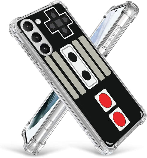 Hard PC Bumper Shockproof Clear Soft Slim Design Pattern Case for Samsung Galaxy S21 Plus 6.7inch 2021- Retro Game...