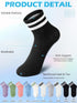 10 Pairs Womens Striped Mini Crew Socks Two Stripes Sports Shoes Socks Soft Breathable Athletic Socks for Girls Women Daily Wear...