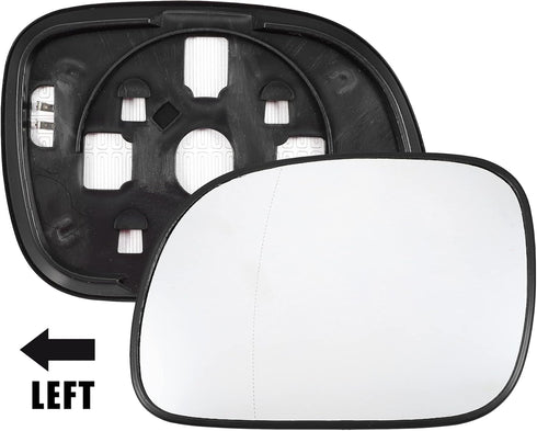 X AUTOHAUX Car Rearview Left Driver Side Heated Mirror Glass Replacement W/Backing for Dodge Caravan for Chrysler Town Country for Chrysler Grand ...