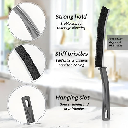 3 Pcs Hard Bristle Crevice Cleaning Brush. Multifunctional, These Brushes are Designed for Various Household tasks Like. Home, Kitchen, Window, Ba...