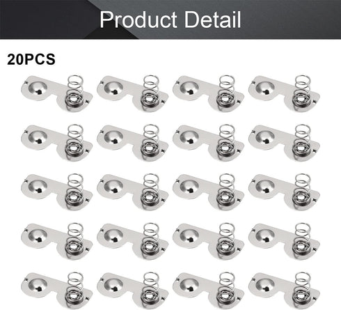 Fielect 20Pcs AA Battery Spring Plate AA Battery Positive Negative Conversion Spring Contact Nickeling Plate 26.5mmx12mm...