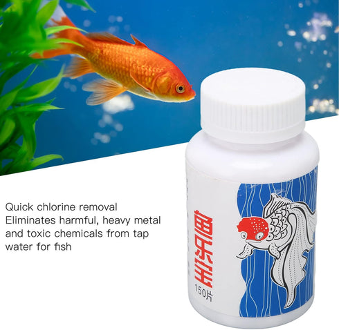 150 Tablets Aquarium Water Conditioner, Professional Water Conditioner Treatment Fish Tank Water Purifier for Aquariums Remove...
